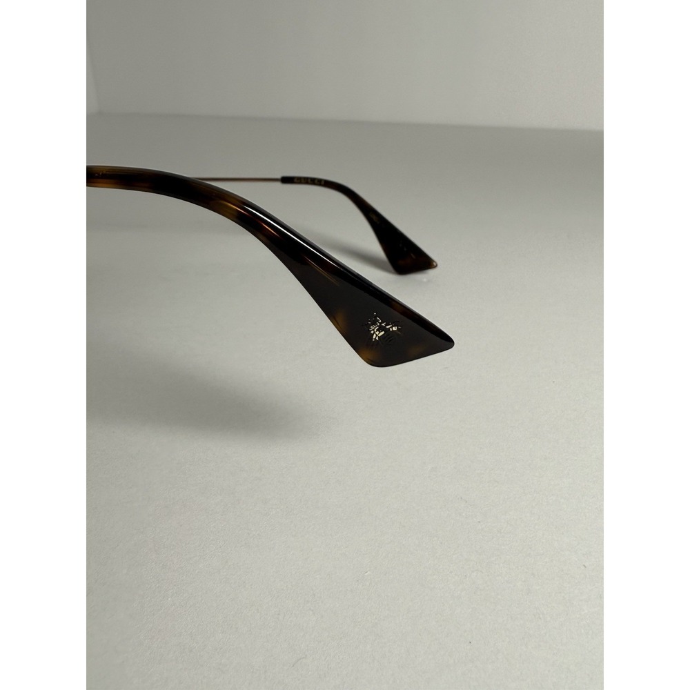 Gucci GG0061S Round Sunglasses Gold Green Red Gradient Lens 60mm Italy Bee - Picture 11 of 13